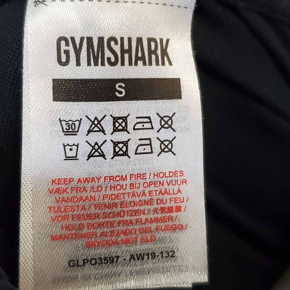 GYMSHARK BLACK AURA Funnel Neck HOODIE sweatshirt‎ Size S Sheer Back/Front - Picture 9 of 10